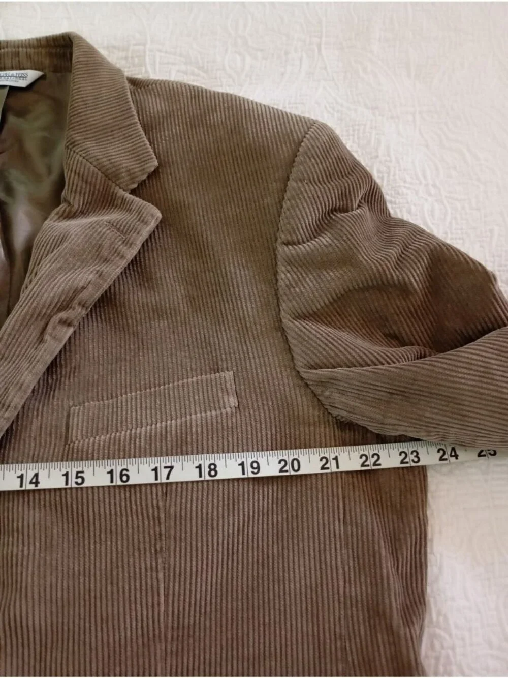 Joseph & Feiss Mens Tan Corduroy Blazer Jacket 43R 100% Cotton Two Button